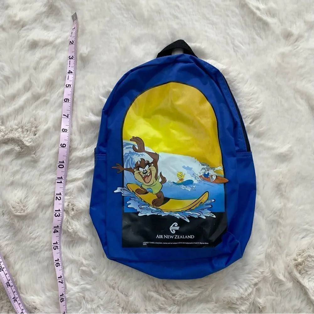 Vintage Air New Zealand x loony toons Kids Backpack blue travel bag